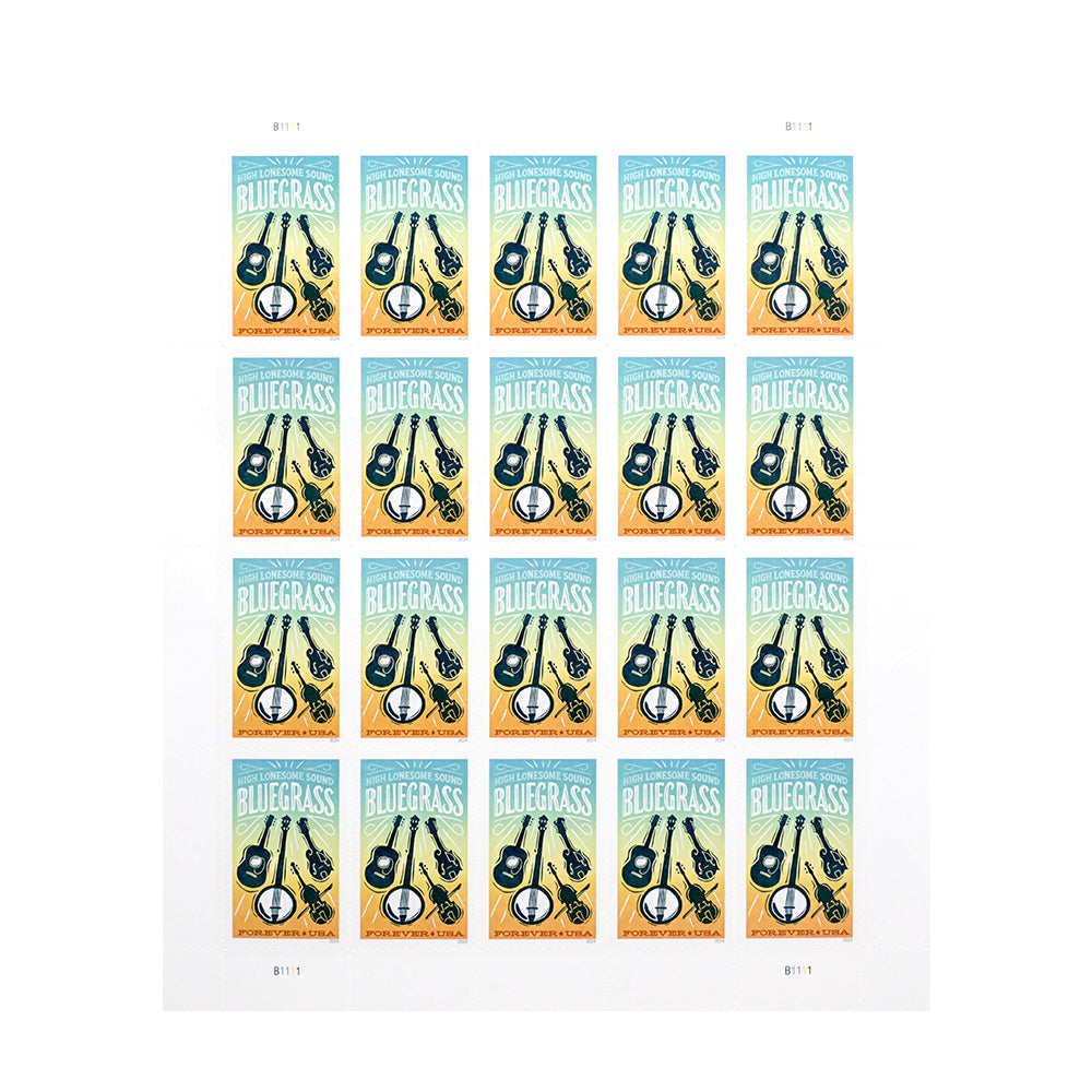 100Pcs 2024 US New Bluegrass First Class Forever Postage Stamp