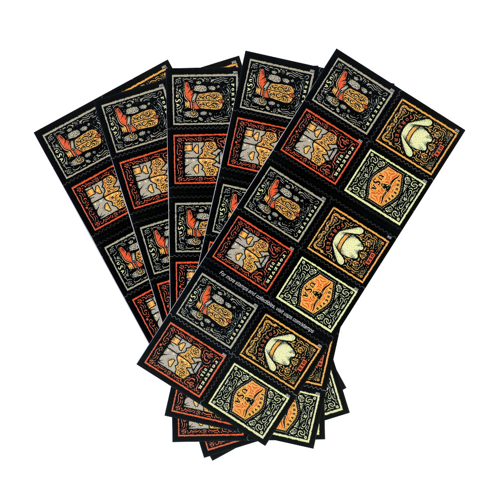 100Pcs 2021 First-Class Forever Stamps - Western Wear