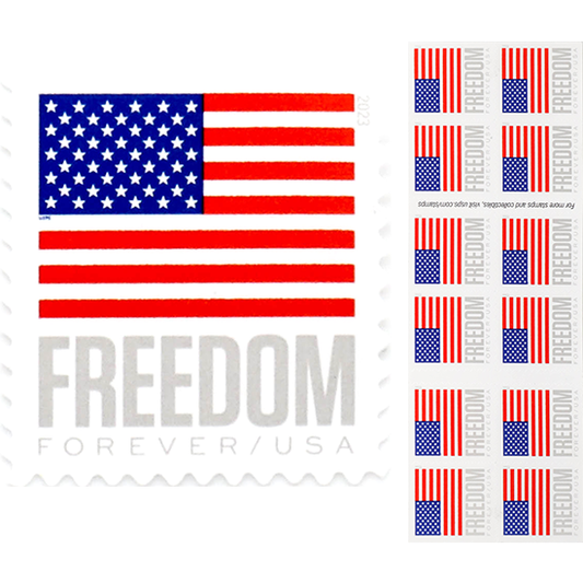100Pcs 2023 US Flag Forever Stamps Book