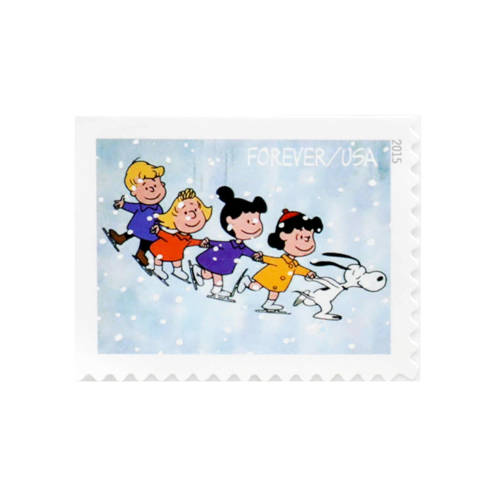 100Pcs 2015 US A Charlie Brown Christmas Forever First Class Postage Stamps