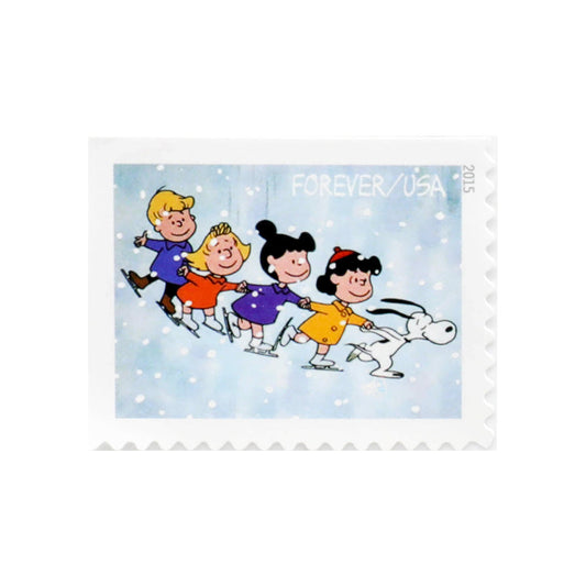 100Pcs 2015 US A Charlie Brown Christmas Forever First Class Postage Stamps