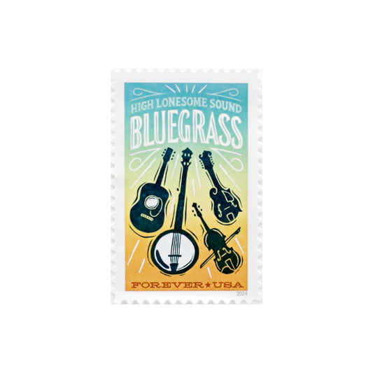 100Pcs 2024 US New Bluegrass First Class Forever Postage Stamp