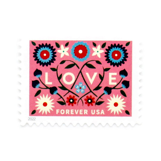 100Pcs U.S. 2022 Love Forever Stamps Wedding