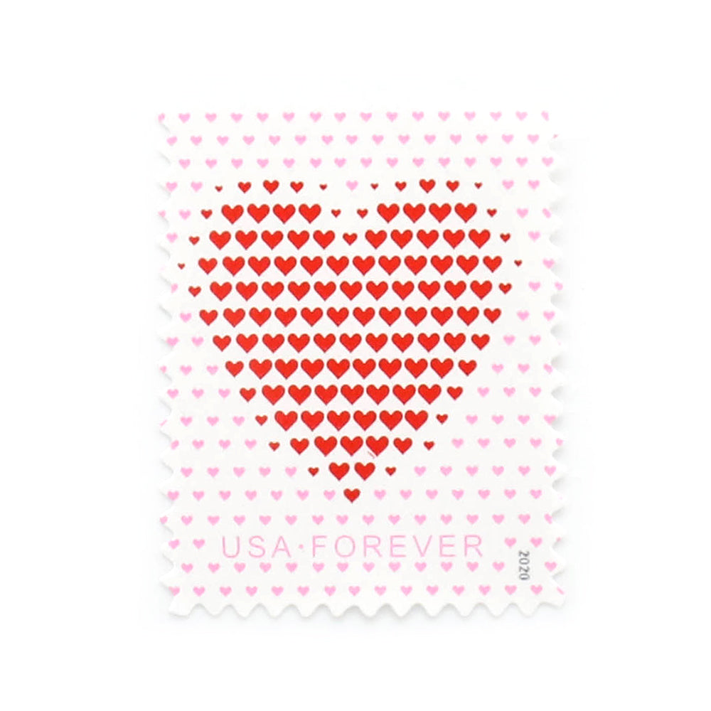 100Pcs 2020 US Made of Hearts Wedding Forever First-Class Postage Stamps