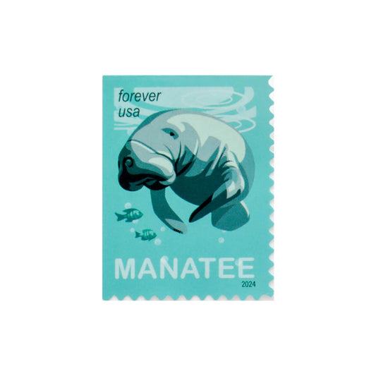 100Pcs 2024 Save Manatees Forever First Class Postage Stamps