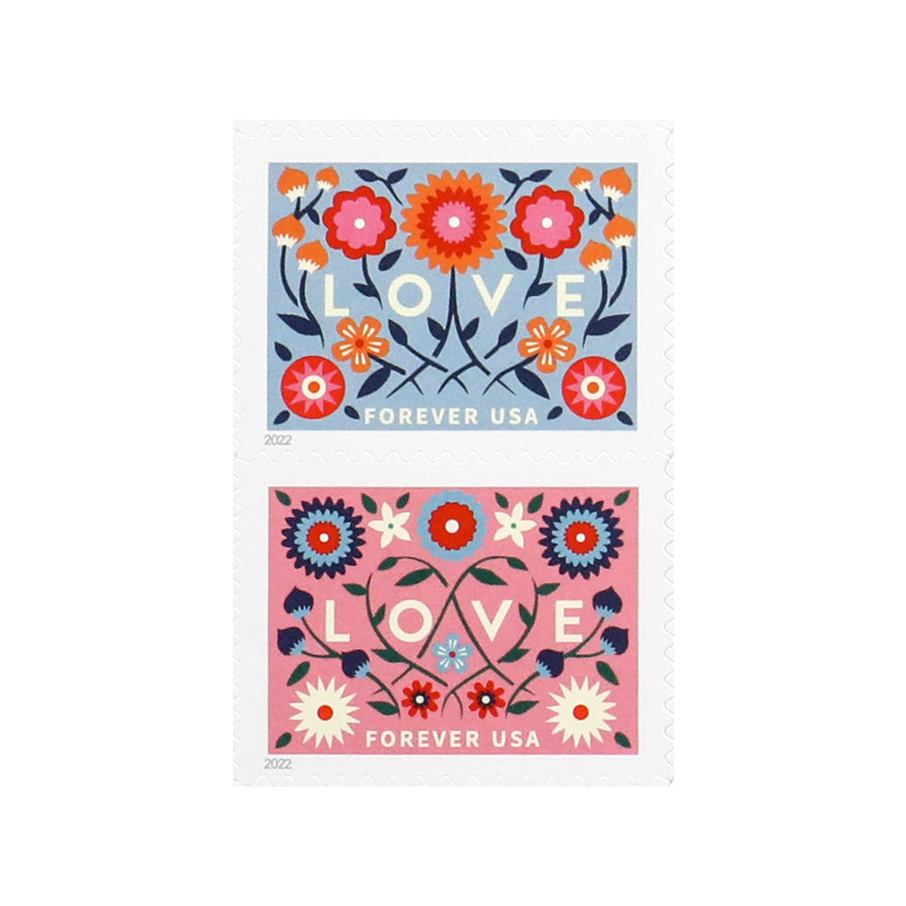 100Pcs U.S. 2022 Love Forever Stamps Wedding