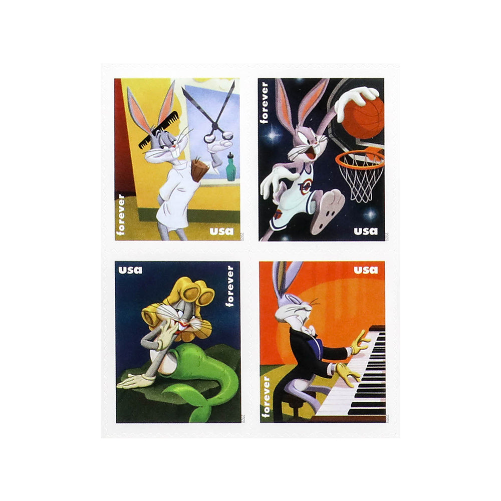 100Pcs 1997 U.S. Forever Postage Stamps Celebrating Bugs Bunny