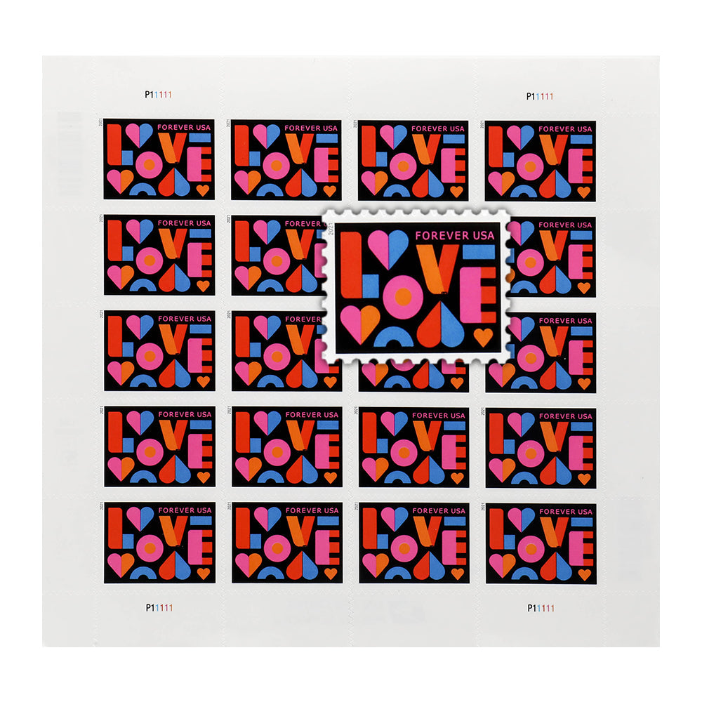 100Pcs US 2021 Love Forever Stamps Wedding