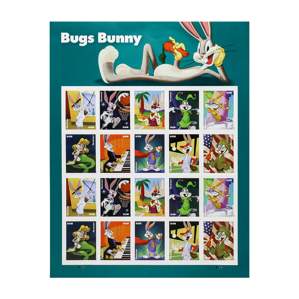 100Pcs 1997 U.S. Forever Postage Stamps Celebrating Bugs Bunny