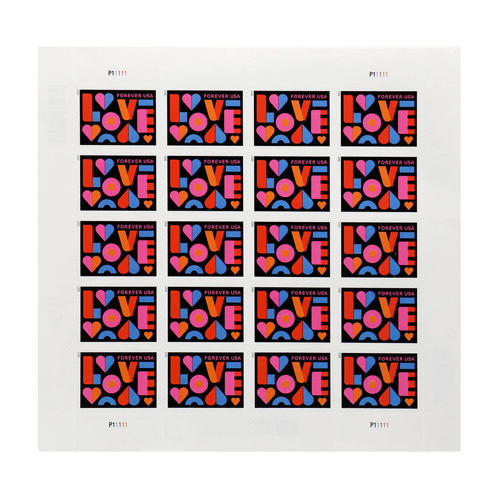 100Pcs US 2021 Love Forever Stamps Wedding