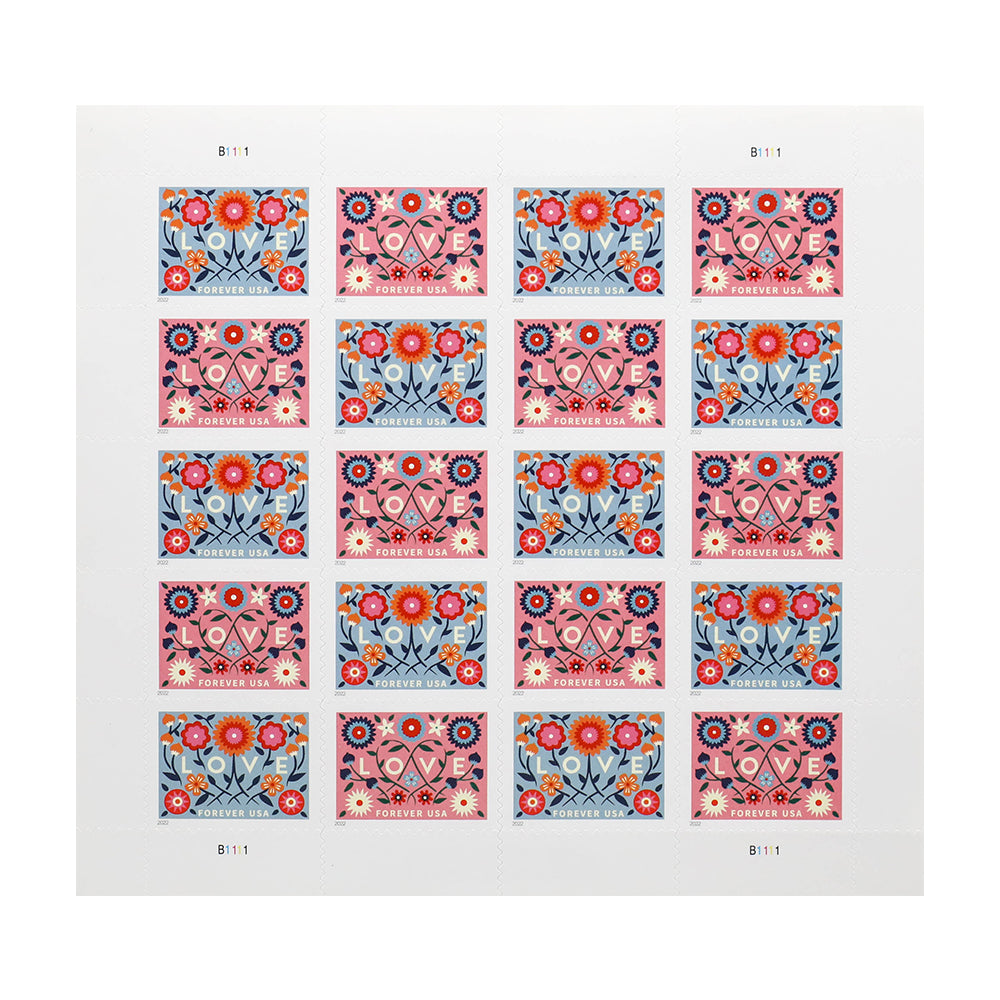 100Pcs U.S. 2022 Love Forever Stamps Wedding