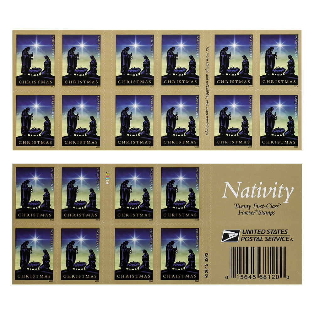 100Pcs 2016 US Nativity Forever First Class Postage Stamps