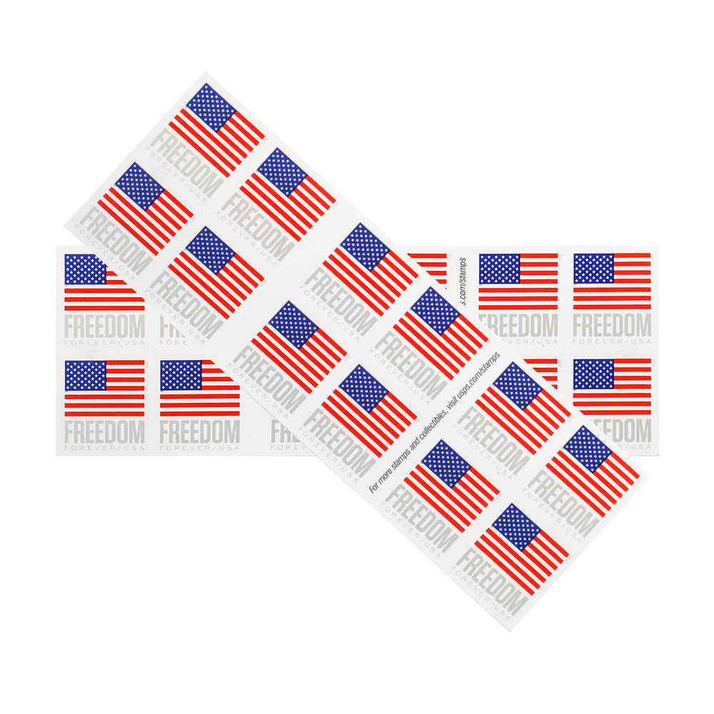 100Pcs 2023 US Flag Forever Stamps Book