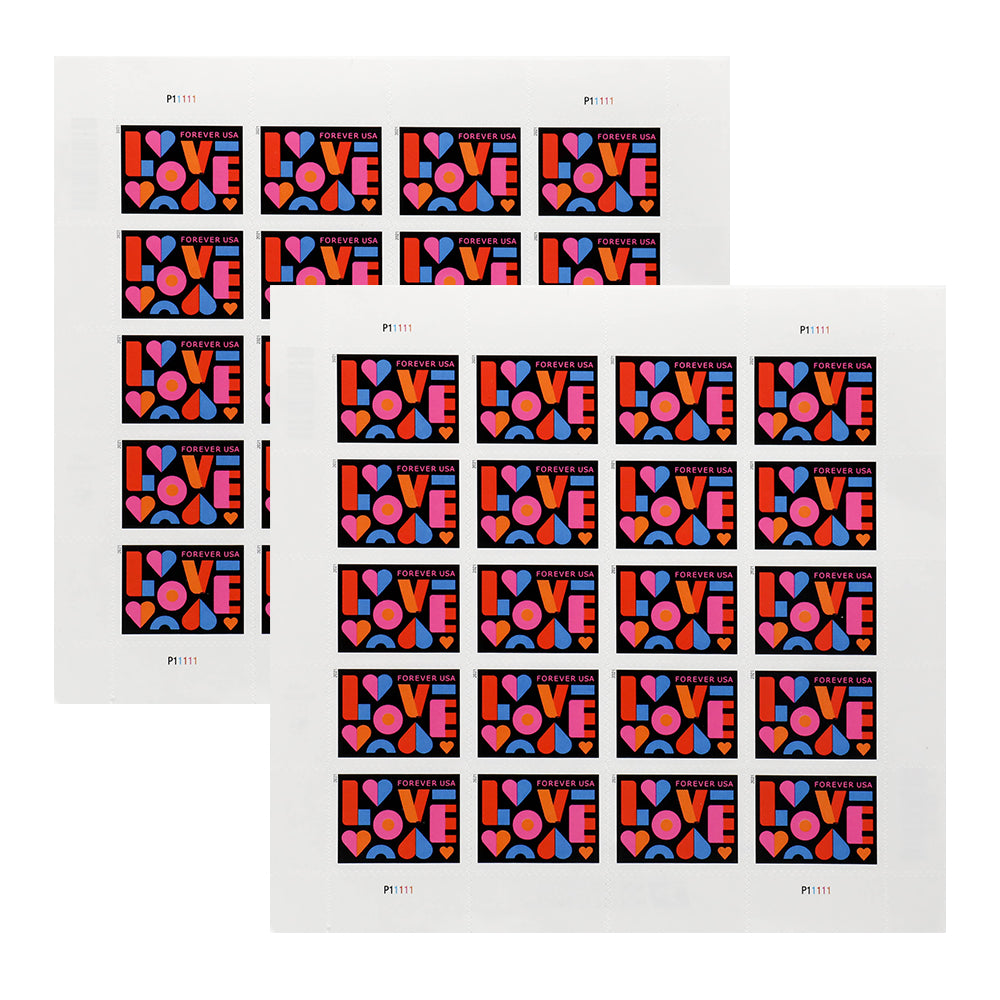 100Pcs US 2021 Love Forever Stamps Wedding