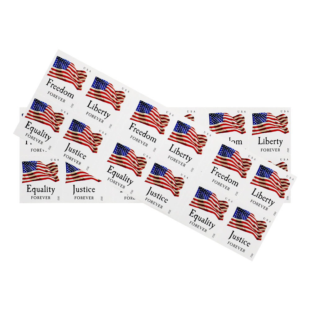 100Pcs 2012 First-Class Forever Stamp - Flag and Equality