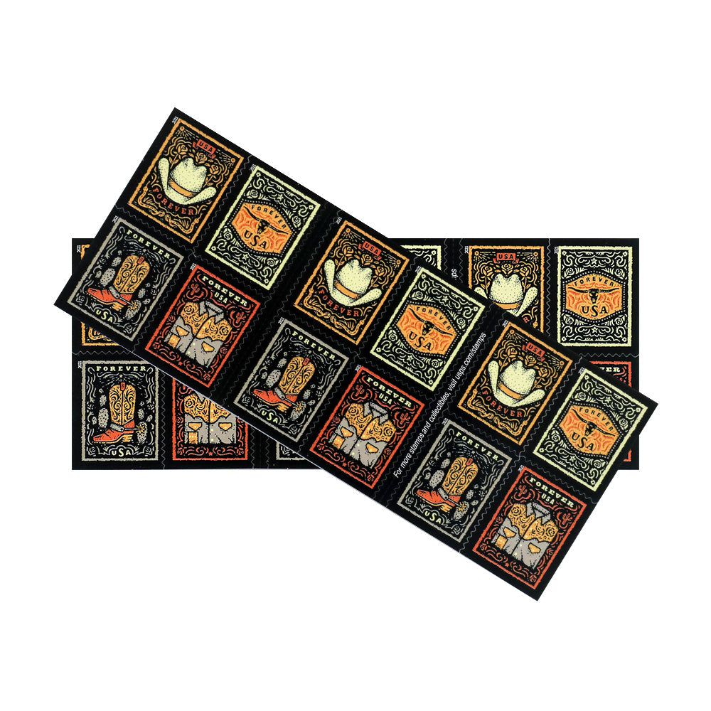 100Pcs 2021 First-Class Forever Stamps - Western Wear