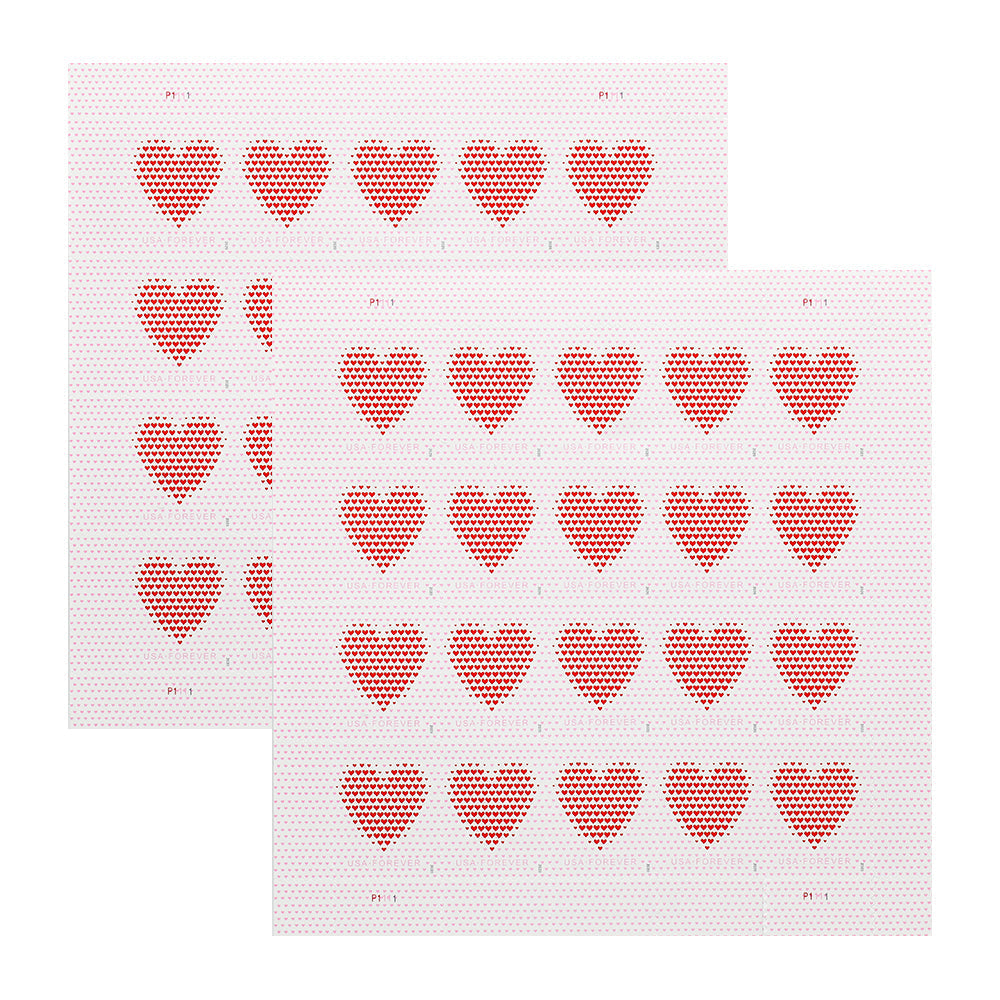 100Pcs 2020 US Made of Hearts Wedding Forever First-Class Postage Stamps