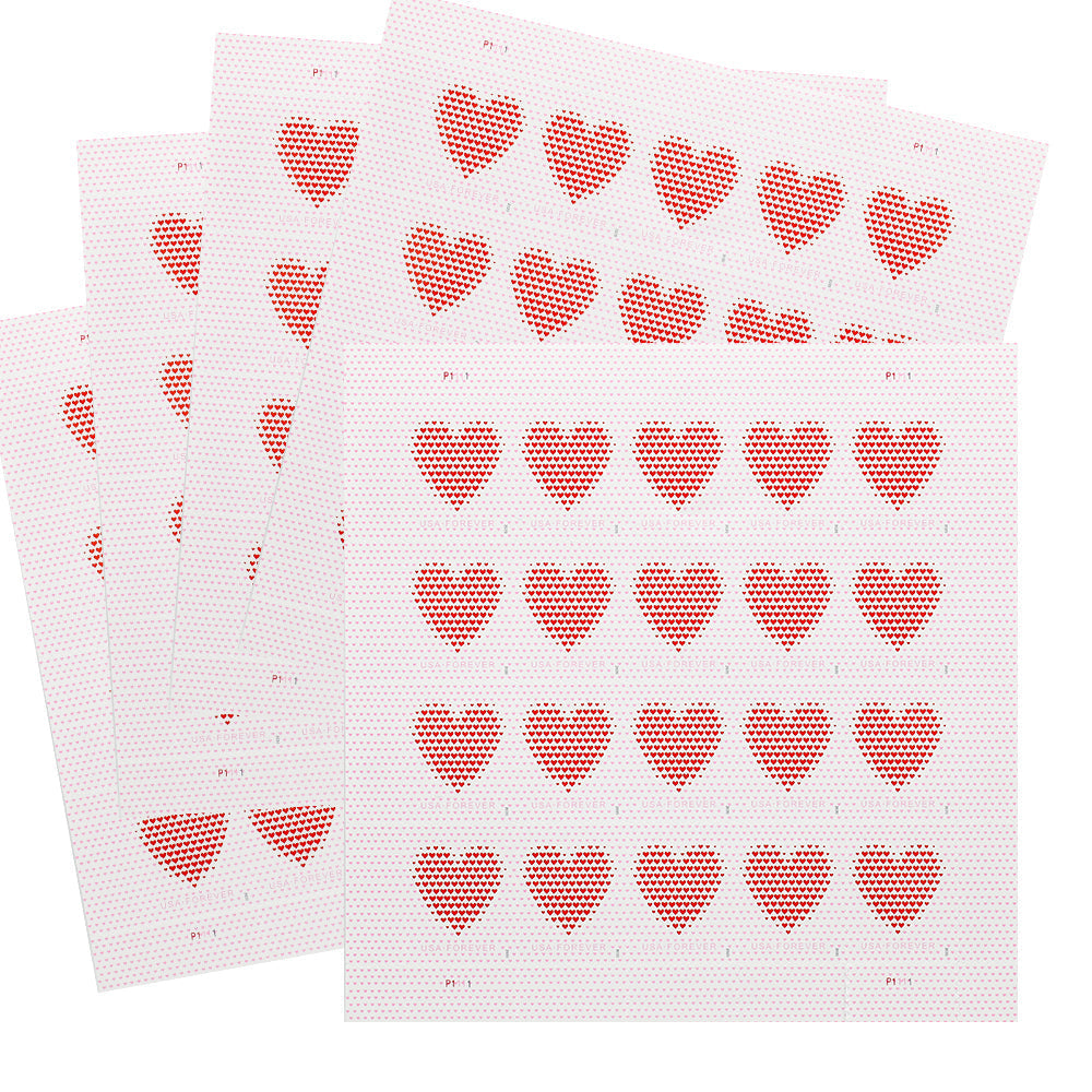 100Pcs 2020 US Made of Hearts Wedding Forever First-Class Postage Stamps