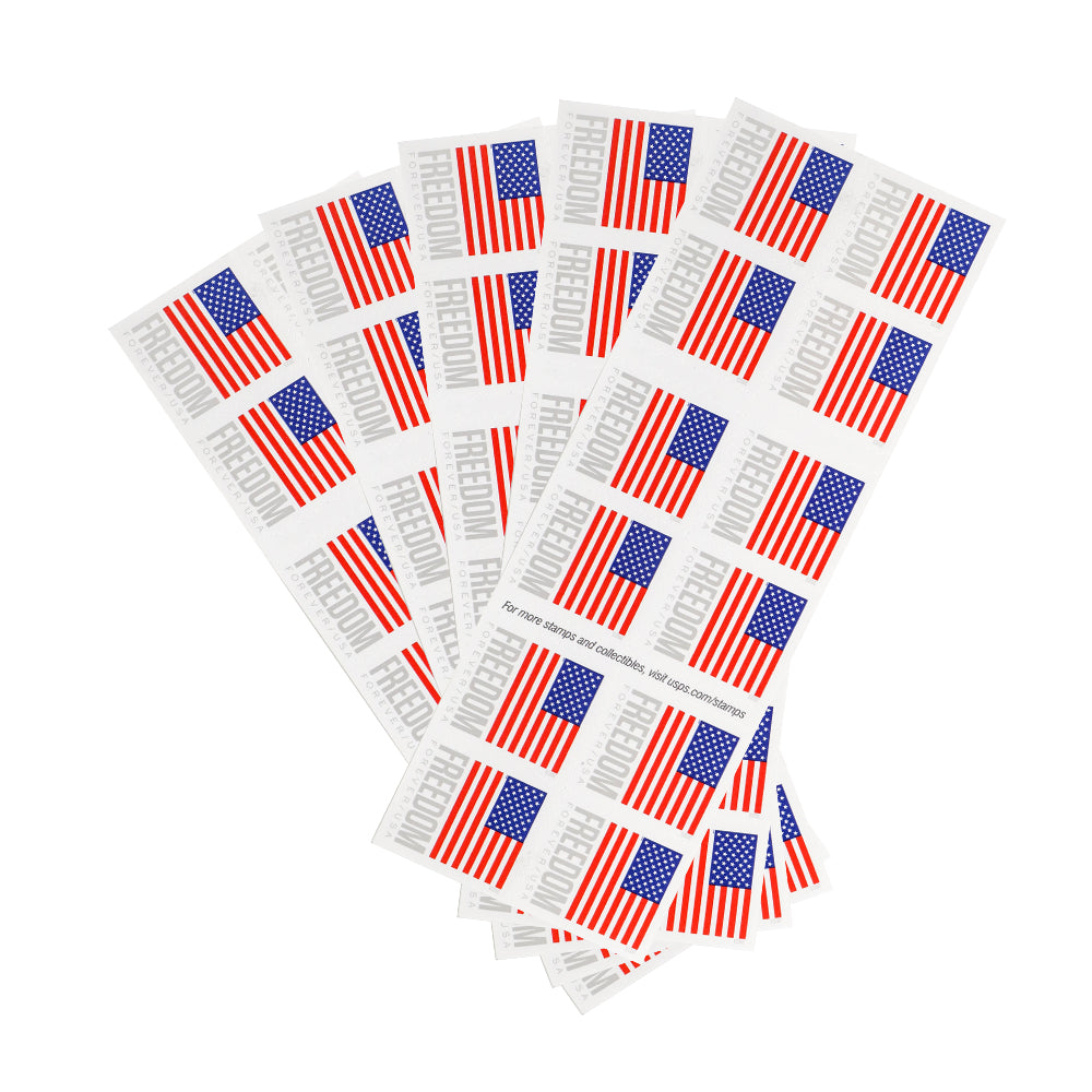 100Pcs 2023 US Flag Forever Stamps Book