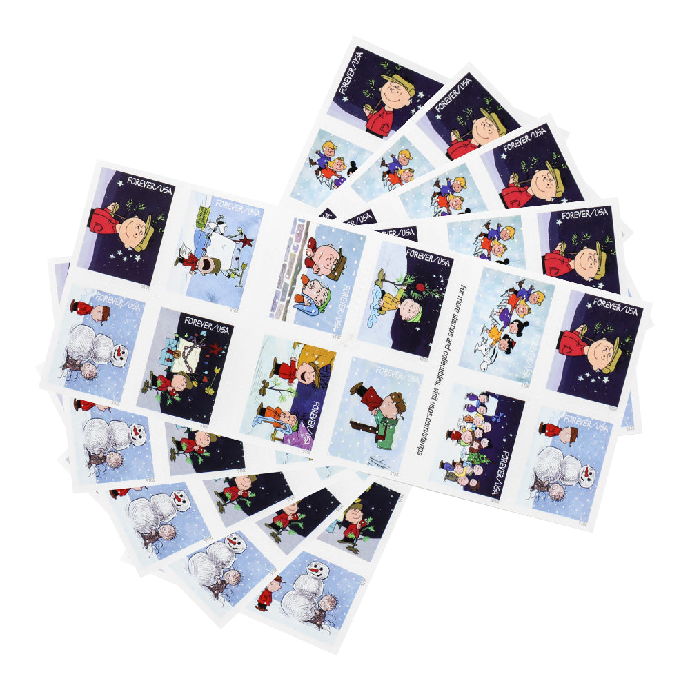 100Pcs 2015 US A Charlie Brown Christmas Forever First Class Postage Stamps