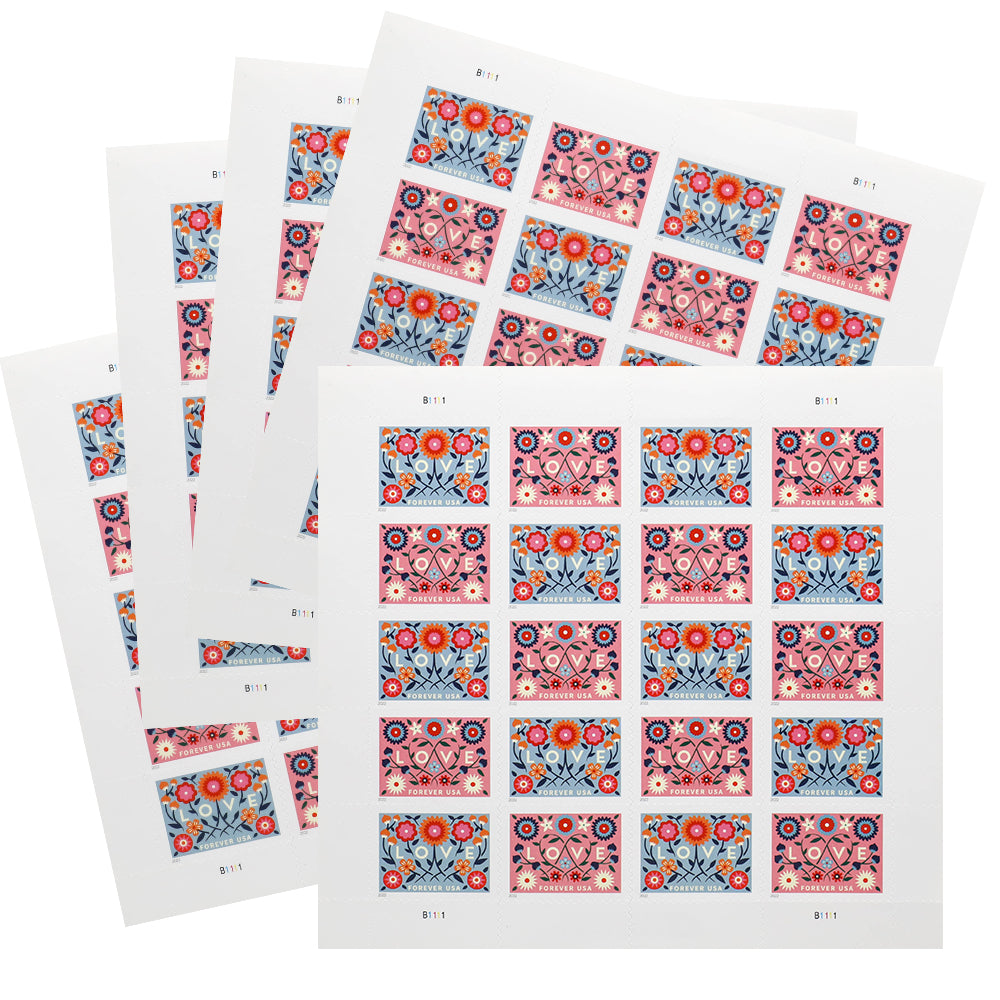 100Pcs U.S. 2022 Love Forever Stamps Wedding