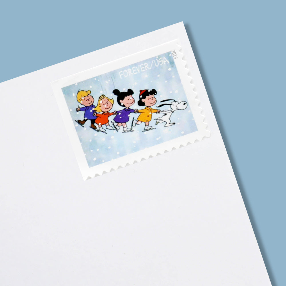 100Pcs 2015 US A Charlie Brown Christmas Forever First Class Postage Stamps